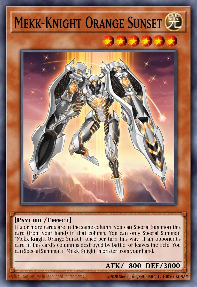 Mekk-Knight Orange Sunset