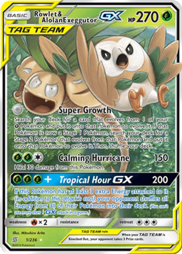 Rowlet & Alolan Exeggutor GX