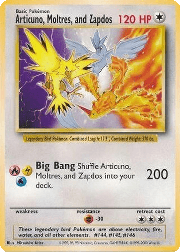 Articuno, Moltres, and Zapdos